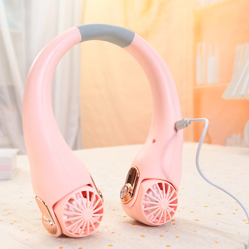 Neck Air Conditioner Fan – Ultra‑quiet, 360° rotating, 3 speeds. Hands‑free cooling, long battery. Summer essential! 😎🌬️