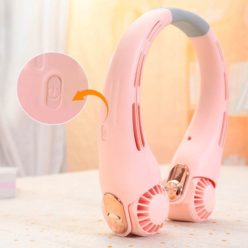 Neck Air Conditioner Fan – Ultra‑quiet, 360° rotating, 3 speeds. Hands‑free cooling, long battery. Summer essential! 😎🌬️