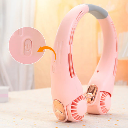 Neck Air Conditioner Fan – Ultra‑quiet, 360° rotating, 3 speeds. Hands‑free cooling, long battery. Summer essential! 😎🌬️