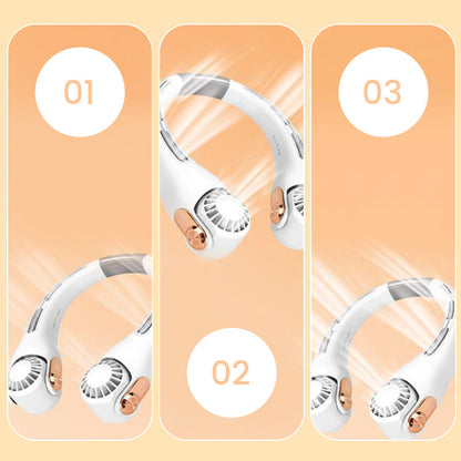 Neck Air Conditioner Fan – Ultra‑quiet, 360° rotating, 3 speeds. Hands‑free cooling, long battery. Summer essential! 😎🌬️